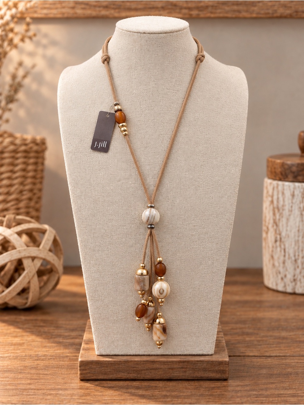 J. Jill NWT Adjustable Pull-Cord Tassel Necklace
(LR 222/1)
